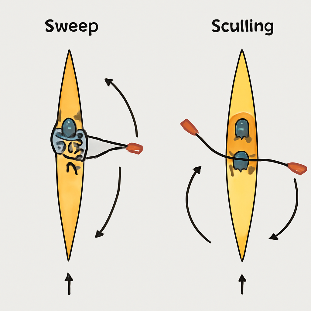 sweep rowing a sculling